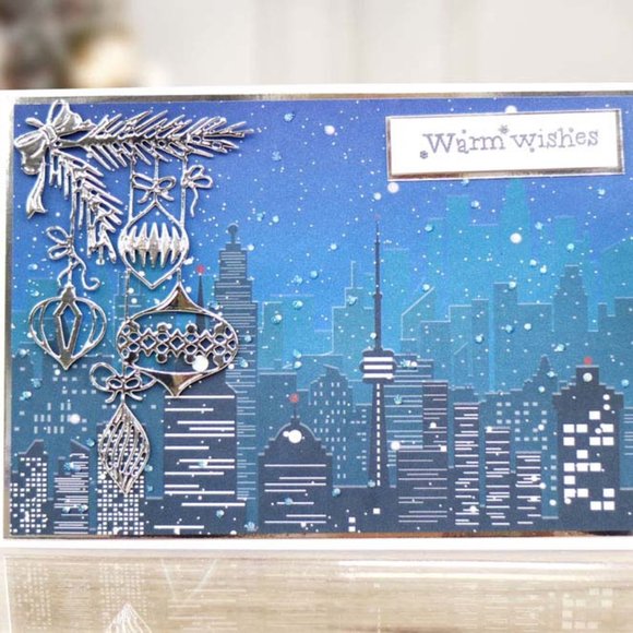 Framed Christmas Bauble thin metal die ( 5 inches tall) - Picture 10 of 10